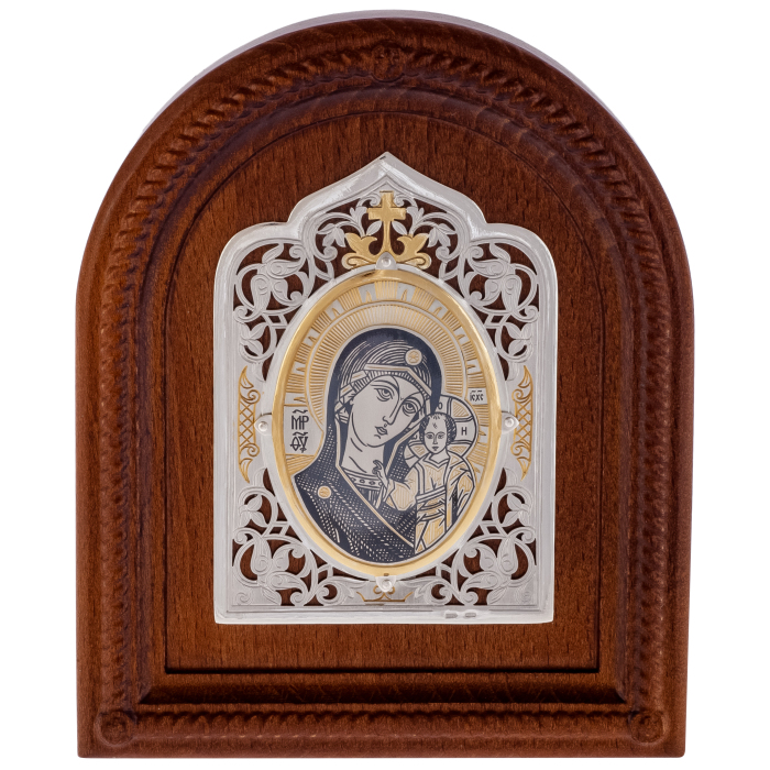 Silver icon of the Most Holy Theotokos of Kazan
